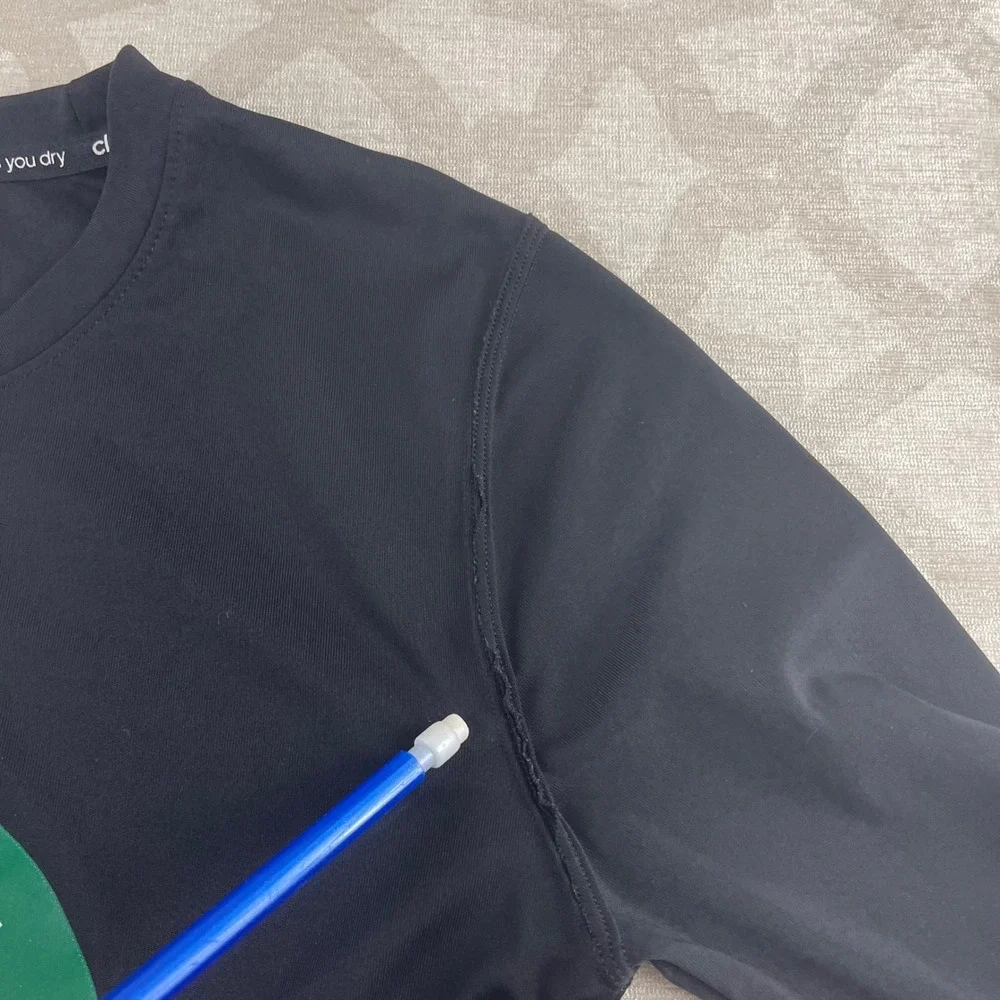 Adidas Boston Celtics Kids Medium 10/12 Long Sleeve Climalite Shirt‎ Black NBA